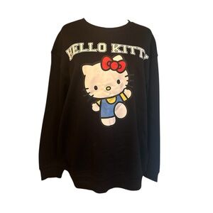 Hello Kitty Black Sweatshirt with Red and Blue Accents